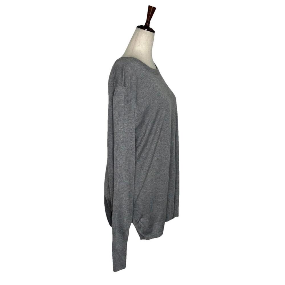 Lululemon Bring It Backbend Open Back Sweater 12 Cashmere Blend Pullover Gray - Picture 6 of 7